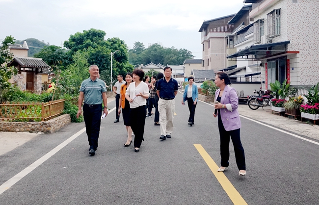 1、10月17日下午，民進(jìn)梅州市委會(huì)一行赴梅縣區(qū)丙村鎮(zhèn)溪村開展“百千萬工程”民主監(jiān)督工作_副本.jpg